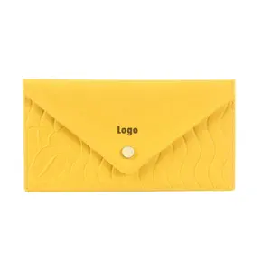 Promotional PU Leather Women Wallets, Colorful Envelope Style Ladies Purses