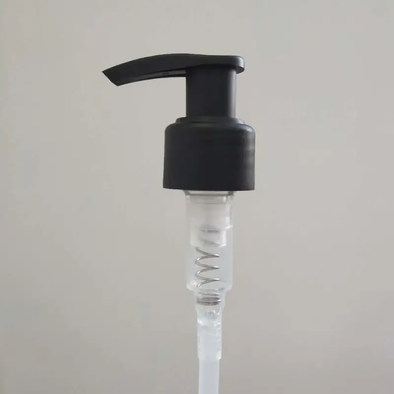 24/410 Plastic matte black lotion pump with left right lock, 24mm Matt Black Plastic Handwash Dispenser Lotion Pump