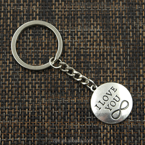 Llavero 28*24mm platos <span class=keywords><strong>te</strong></span> amo infinito colgantes DIY hombres joyería coche llavero 30mm anillo titular recuerdo para regalo - Product Image 3