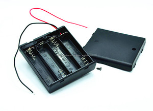 4x1.5 V AA (UM-* 4) Battery Case Holder Nero w Cap Whith On/Off - Product Image 5