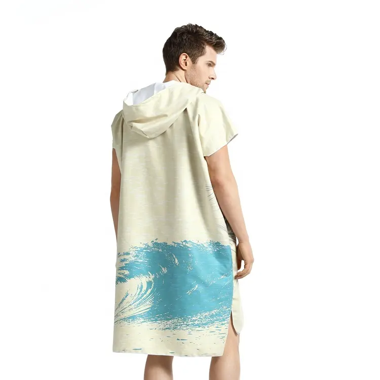 Adult Quick Dry Absorbent Beach Microfiber Changing Surf Robe Hood