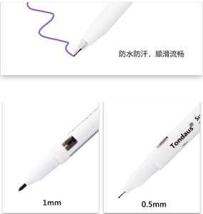 Mini marqueurs chirurgicaux scellés Gentil à encre non toxique, pochoir, marqueur cutané avec règle - Product Image 5