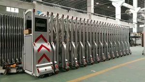 Nhà máy điện có thể thu vào cổng Chính Mới nhất thiết kế cổng chính tự động không theo dõi hợp kim nhôm thiết kế đồ họa công nghiệp - Product Image 2