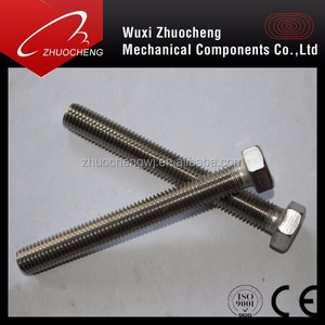 SS304 SS316 aço inoxidável parafuso de cabeça sextavada com rosca completa A2 A4 acabamento liso DIN933 - Product Image 3