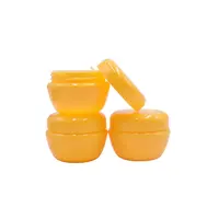 Çin tedarikçisi sarı mantar kavanoz cilt bakımı dudak parlak konteyner 5g 10g 20g küçük kozmetik plastik krem kavanozu