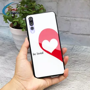 Top Seller 2018 untuk Amazon Kustom Desain 2D Sublimasi Pola Printing Tempered Glass Case untuk Huawei P20 Pro, untuk Pasangan 20 Pro