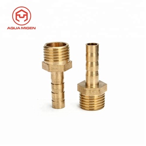 <span class=keywords><strong>1</strong></span>/4 Inch <span class=keywords><strong>PT</strong></span> 6mm Buitendraad Messing Lucht Water Brandstofslang Prikkeldraad Fitting Adapter - Product Image 2