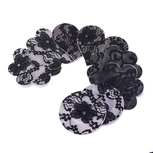 Hot Sale Lingerie Breast Pasties Disposable Adhesive Sexy Black Lace <strong>Boobs</strong> Nipple <strong>Stickers</strong> Cover for Girl Strapless Dress - Product Image 2
