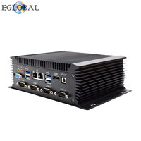 Mini pc industriel gaming barebone, ordinateur de bureau, barebone, avec HD, VGA, 6COM, 12V, modèle pas cher,