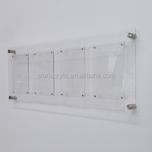 Wall Mount Perspex Acrylic Multi Photo <strong>Picture</strong> Frame Acrylic Certificate Sign <strong>Holder</strong> 4x9x7 - Product Image 2