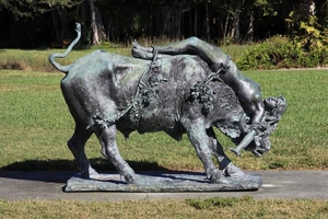 Arte de bronce de fundición, Museo de Arte de entrada de artesanía de Metal estatua de bronce de Ligia y el toro - Product Image 2
