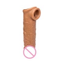 Gute Sex-Maschine für Männer Penisvergrößerungs-Hülle Silikon Realistische Penis-Hülle