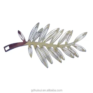 Wholesale Metal Artifacts Multiple Beautiful 3d Leaf Metal Bookmark Customer Made