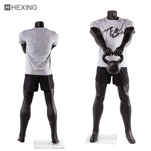 Maniquí deportivo <span class=keywords><strong>para</strong></span> hombre, pantalla de <span class=keywords><strong>ropa</strong></span> de talla grande, usado, color negro - Product Image 1