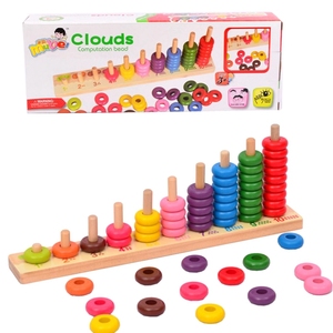 Jeu de comptage intelligent pour enfants, perles en bois, <span class=keywords><strong>abaque</strong></span>, pour compter, équilibre, haute qualité - Product Image 6