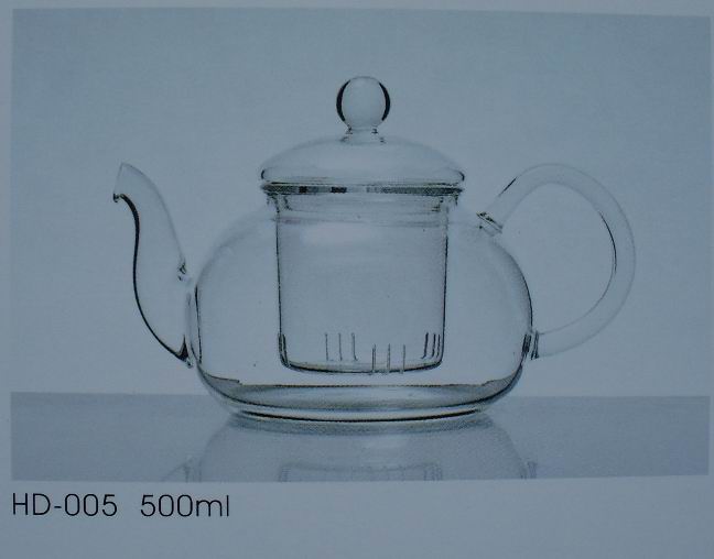 Wholesale heat resistant glass teapot borosilicate glass teapot with infuser