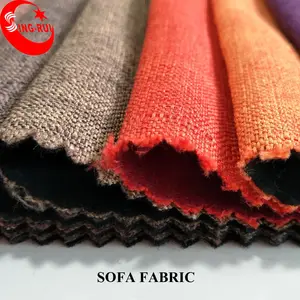 High Quality Colorful Eco-Friendly Bamboo Joint Pattern Imitation Linen Look Sofa Upholstery Fabric