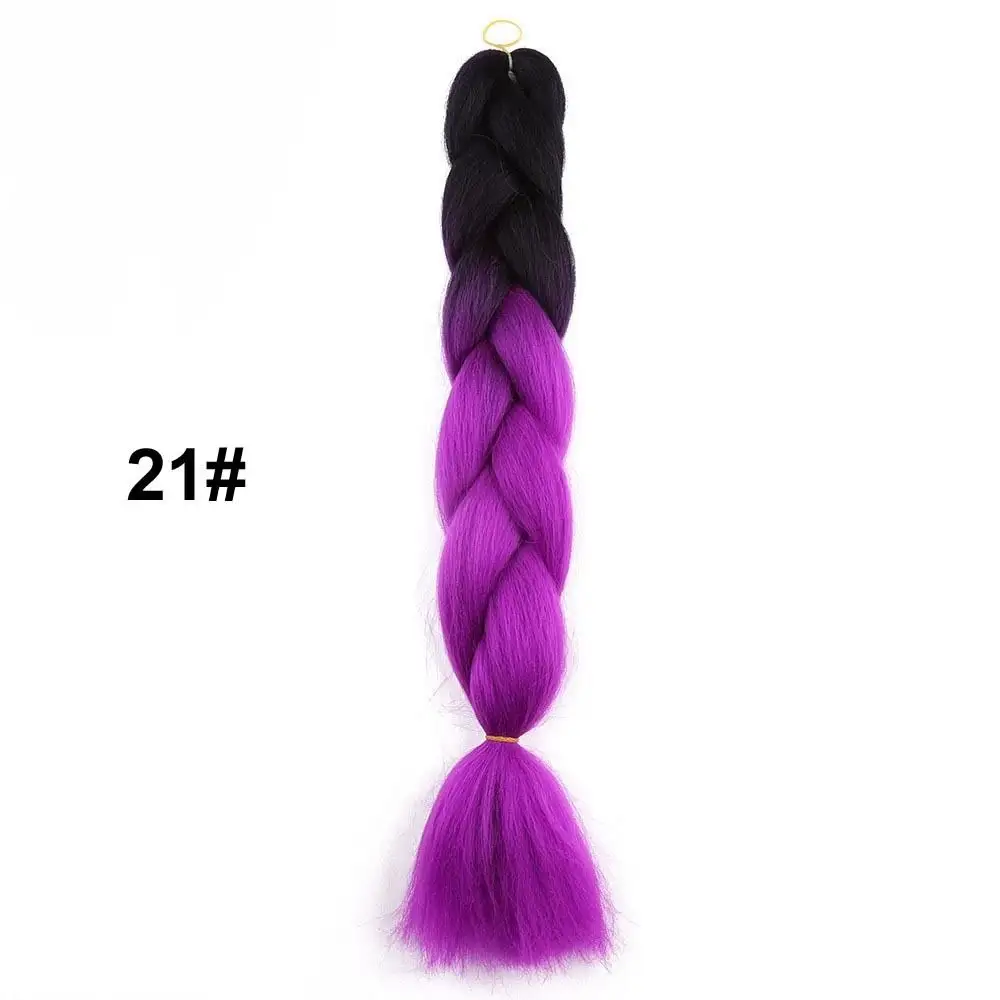 Toyokalon Crochet Braids Black Purple Synthetic Hair Ombre Jumbo Braids Extension For African Hair Beauty China Manufacturer