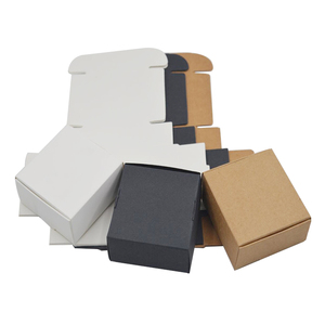 papel Kraft liso corredera de cajón plegable caja de papel de caja de regalo de embalaje de regalo de té de flor de - Product Image 1
