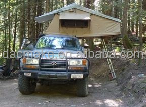 เต็นท์หลังคา<span class=keywords><strong>รถ</strong></span>พับได้กันน้ำสำหรับตั้งแคมป์กลางแจ้ง 4x4 พร้อมเสาอลูมิเนียม - Product Image 2