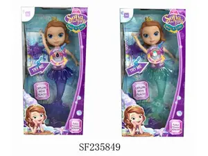 Poupée sirène sofia de princesse, sofia, princesse en pvc, 11 pouces, vente en gros, qualité supérieure