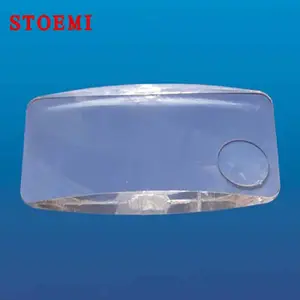 STOEMI 6701-01 2X 4X כיכר דו מוקדי אופטיים פלסטיק אקריליק PMMA שרף עדשת זכוכית מגדלת/זכוכית מגדלת