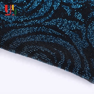 Tissu en jersey jacquard rose en nylon métallisé argenté FDY noir et <span class=keywords><strong>bleu</strong></span> avec paillettes pour <span class=keywords><strong>pull</strong></span> - Product Image 5
