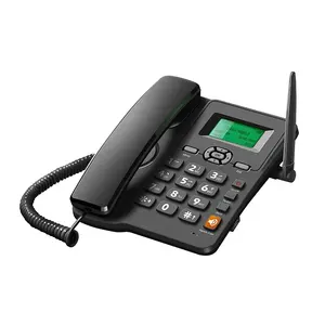 Telepon Meja GSM Tetap Nirkabel, Kartu Sim Quad Band untuk Rumah