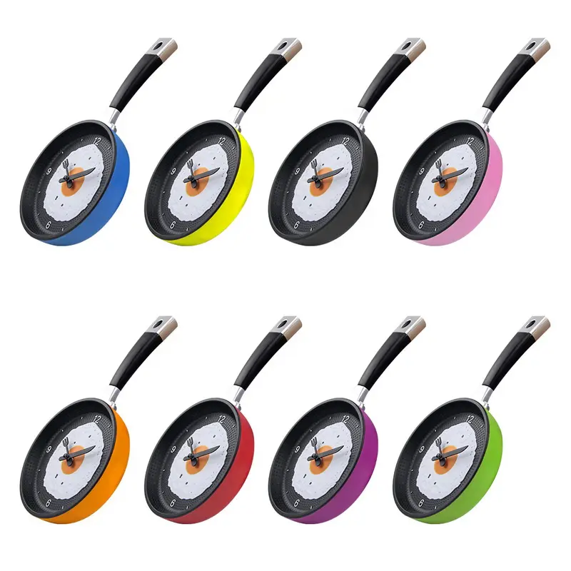 Creative City Cutlery Art art design quartz plastic big home decor kitchen wall clocks Flying Pan Clocks 2023 horloge unique gif