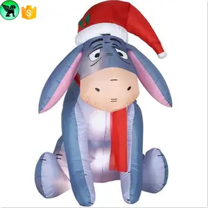 Kích Thước Tùy Chỉnh Ngoài Trời Giáng Sinh Đáng Yêu Inflatable Donkey Đối Với Trang Trí Giáng Sinh ST93