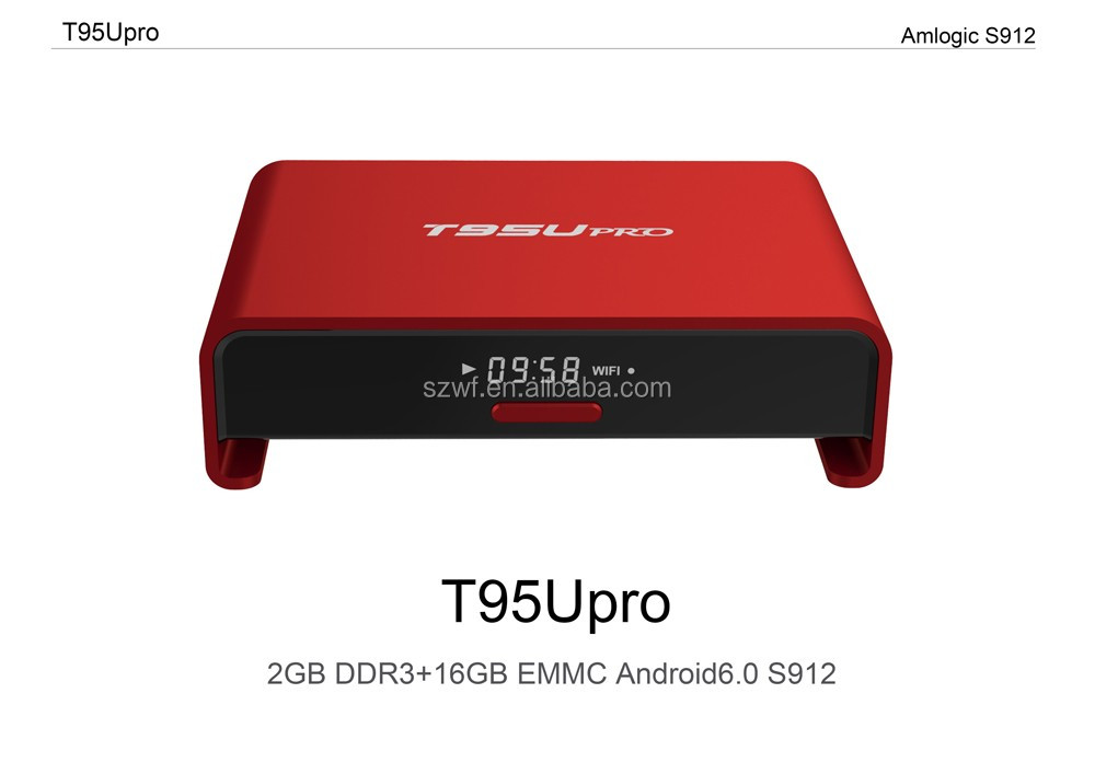 2016 android tv box 2016 4 k s912 tv boîte t95u pro octa core kodi tv box