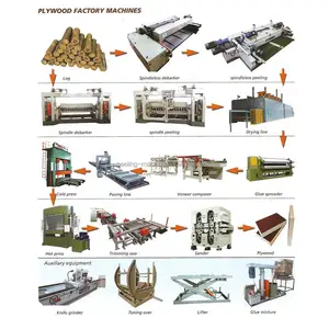 Üst düzey tam set profesyonel kontrplak yapma makinesi/kontrplak makinesi