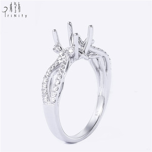 Anillo de Compromiso de Diseño Clásico Personalizado, Joyería Fina de Oro Blanco de 18K, Semi-Montura con Diamante Natural para Mujer, Anillo de Bodas para Fiesta - Product Image 6