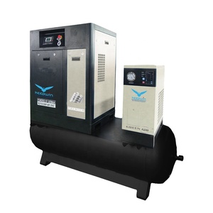 산업용 소형 7.5 바 스크류 공기 압축기 300L 탱크 Keepwin 10HP 고정식 최고의 윤활 모터 베어링 코어 부품 - Product Image 1