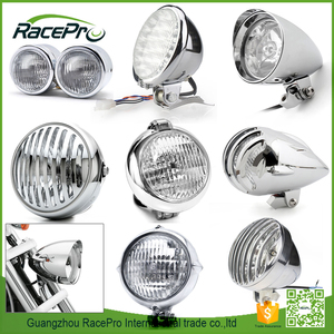 Faro Delantero LED Redondo Personalizado RacePro para Motocicleta <span class=keywords><strong>Harley</strong></span> Choppers Touring Cruiser <span class=keywords><strong>Bobber</strong></span> Cafe Racer - Product Image 6