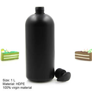 Пустой 1 литр матовый черный HDPE насоса шампунь для мытья тела пластиковые бутылки - Product Image 4