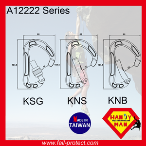 24KN Light Robust Easy Straight Gate Forged Rock Climbing Aluminum Carabiner - Product Image 6