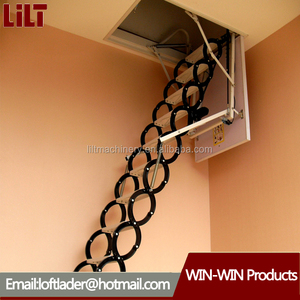 Modern Ontworpen Automatische Indoor Intrekbare Zoldertrap Lift <span class=keywords><strong>Super</strong></span> <span class=keywords><strong>Ladder</strong></span> Met Telescopische En Opvouwbare Stalen Kenmerken - Product Image 5