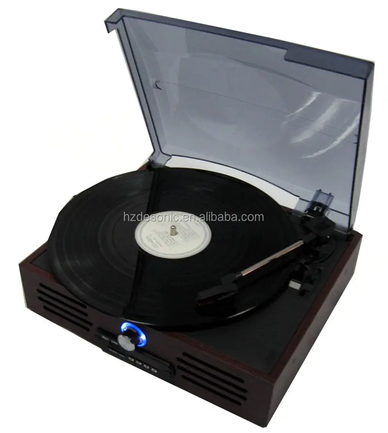 Antieke Draaitafel Speler Originele Vinyl Records Met MP3 Converter