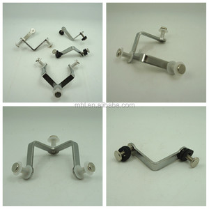 Metal Iron Glass <strong>Shelf</strong> <strong>Bracket</strong> Support Connector with T Clamp Structure Metric Measurement System - Product Image 3