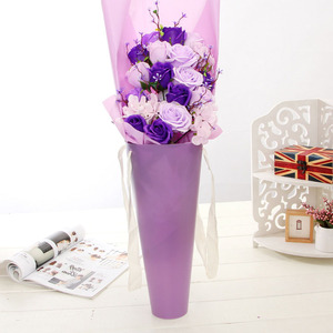 Tùy Chỉnh In Ngọt Wedding Flower <span class=keywords><strong>Rose</strong></span> Đóng Gói Túi Giấy/Ngày Valentine Món Quà Hoa Bao Bì Tay Áo Với Xử Lý - Product Image 4