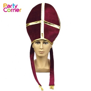 <span class=keywords><strong>Chapeau</strong></span> d'évêque, <span class=keywords><strong>chapeau</strong></span> <span class=keywords><strong>de</strong></span> cardinal catholique romain, costume <span class=keywords><strong>de</strong></span> <span class=keywords><strong>pape</strong></span> pour homme adulte - Product Image 1