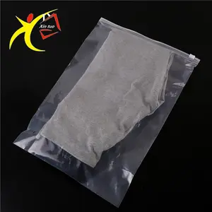 Custom Large Zip Lock Bag With Logo Clear Zipper Resealable Plastic Bags for Clothing