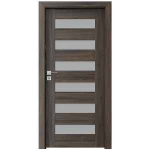 Modern Water Resistant Solid Core Interior <strong>Frosted</strong> Glass <strong>Inserts</strong> PVC Bathroom <strong>Door</strong> - Product Image 1