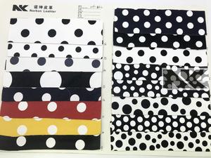 P163 pelle sintetica personalizzata lychi in pelle sintetica a pois in bianco e nero per borse, borse, accessori, forniture artigianali - Product Image 3