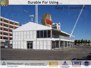 PVC transparent structure de durée de alu double plancher 10 x 10 <span class=keywords><strong>belvédère</strong></span> à la vente avec pas de poteaux intérieurs - Product Image 4