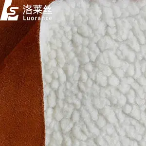 Tissu sherpa en daim désossé, qualité supérieure, Offre Spéciale