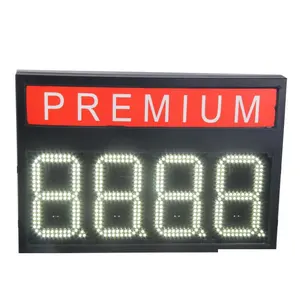 Hidly Waterproof 8 pouces 7 segments affichage du prix du gaz LED blanc avec contrôle Premium, télécommande/PC/WiFi