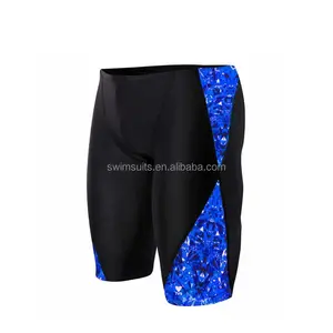 Low moq 300pcs customized Professional men overknee swimming bathing suit men training jammers competition Swimsuit short swim shorts