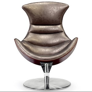 Fauteuil pivotant à dossier haut de gamme en cuir, siège de relaxation - Product Image 2